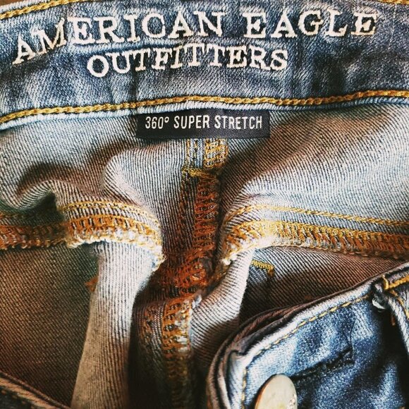 💥175 American Eagle 360 Distressed Super Stretch Ankle Jegging - Picture 3 of 11